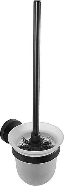 Brillantbad BARK WC-Bürstengarnitur aus Messing und Glas in Schwarz, B/T/H: 9,5 x 37,0 x 14,0 cm - Bild 1