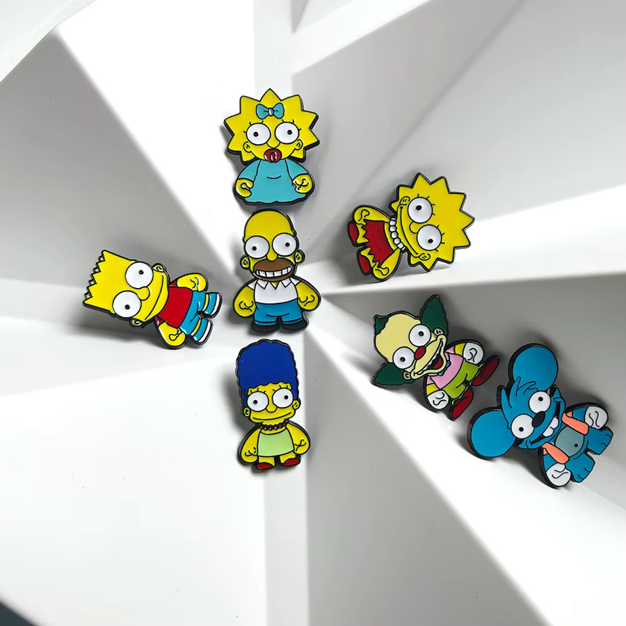 The Simpsons Anstecknadeln, 7-teiliges Set, Metall, Bunt, Unisex - Bild 2