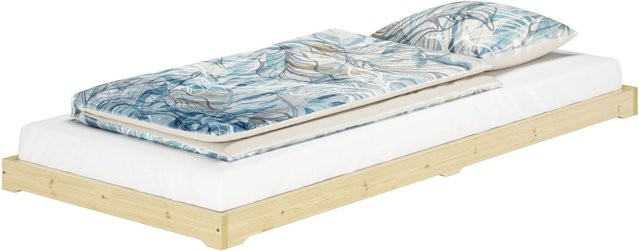 Erst-Holz Studentenbett aus Massivholz Fichte geölt Modell 47 B/T/H: 90 x 200 x 95 cm - Bild 1