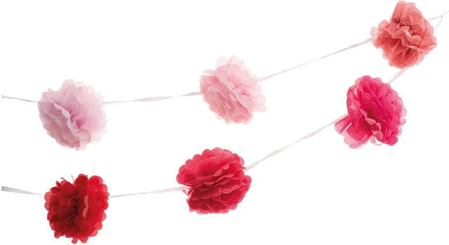 Rico Design Pompon-Girlande in Pink, 2 Stück, Länge: 180 cm - Bild 1