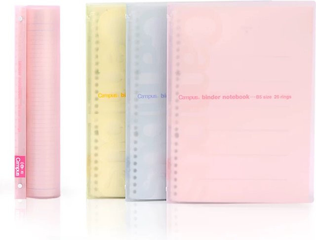 Kokuyo Campus B5 Loseblatt-Notizbuch mit Gitterpapier, 50 Blatt, transparent/multicolour - Bild 1
