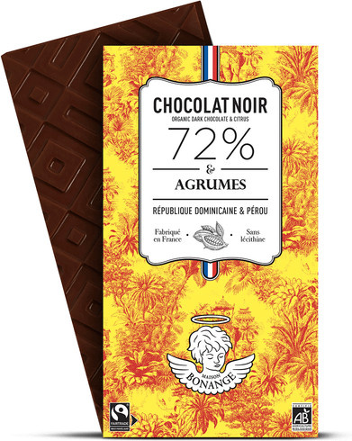Maison Bonange Bio-Edelbitterschokolade Zitrusfrüchte 80 g - Bild 1