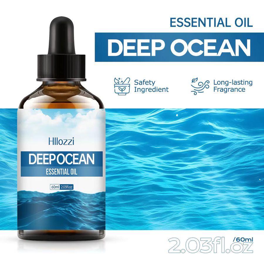 Hllozzi Ätherisches Tiefseeöl Parfüm zur Aromatherapie in transparentem Glas, erhältlich in 30 ml, 60 ml oder 100 ml - Bild 3