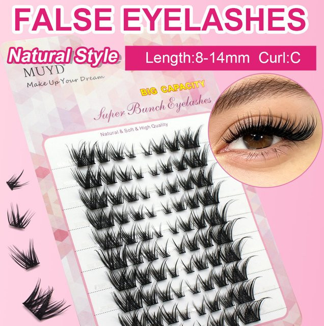 MUYD Segmentierte Wimpern, natürlich, Unisex - Bild 1