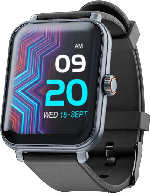 CellularLine Bluetooth Smartwatch ION PRO SQUARE Black mit Herzfrequenzmessung, SpO2 und Telefonfunktion - Bild 1