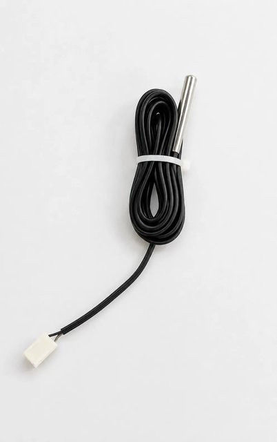 Kaiser Electronics TE Temperatursensor DS18B20 mit 2m Kabel in Schwarz für Photovoltaik und Hausautomation - Bild 1