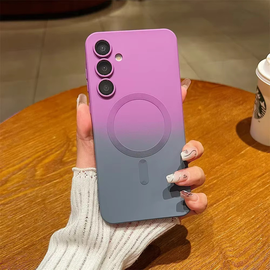 Magnetische TPU Soft Shell Handyhülle für Samsung Galaxy S25 S24 S23 S22 Ultra Plus A56 A55 A54 A35 A34 A26 A16 A15 A06 in Pink - Bild 1