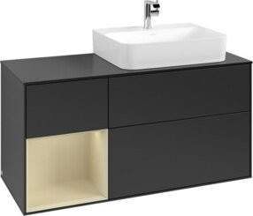 V&B Waschtischunterschrank Finion mit Abdeckplatte aus Glas in Blau Lacquer, Breite: 120 cm, Tiefe: 50,1 cm, Höhe: 50,1 cm - Bild 1