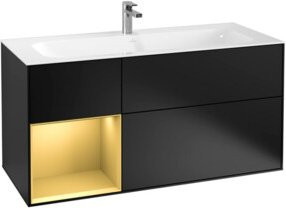 V&B Waschtischunterschrank Finion Wandbeleuchtung mit Lackierung, Breite: 119,6 cm, Tiefe: 49,8 cm - Bild 1