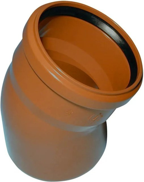 Marley Kanalgrundrohr-Bogen 45 Grad DN 110 in Orange - Bild 1