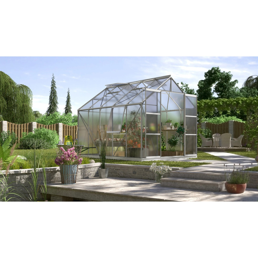 Vitavia Gewächshaus Jupiter 8300 aus eloxiertem Aluminium mit Polycarbonat-Verglasung und Fundament, 8,3 m² - Bild 2