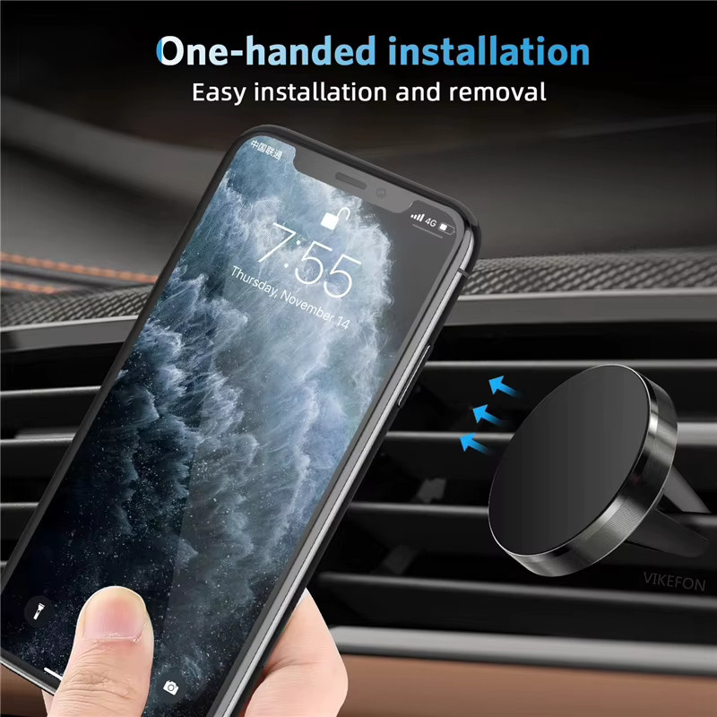 Opansten Magnetische Auto-Handyhalterung für Lüftungsschlitze in Schwarz mit GPS-Unterstützung für iPhone, Samsung, Xiaomi und Huawei - Bild 5
