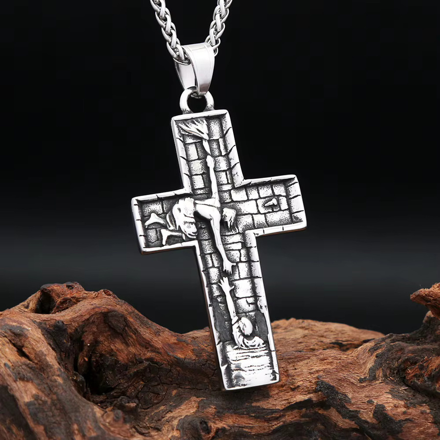 NORTHMAN Anhänger Halskette, Edelstahl, Silber, Vintage, Unisex - Bild 2