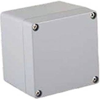 Molex MWE Industrial Solution 936040103 Universal-Gehäuse aus Aluminium Druckguss, Grau (RAL 7001), B/T/H: 10,0 x 10,0 x 8,0 cm - Bild 1