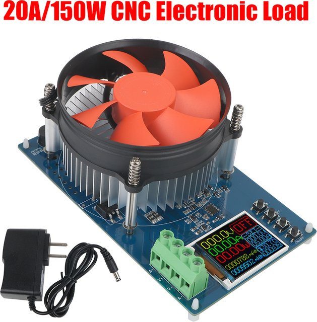 NICEYARD Digitaler Analysator Elektronische Last 150 W 10 A DC-Batteriewerkzeuge 4-Draht-Lithium-Batterietester Einstellbares Prüfmodul mit US-Stecker in Grün - Bild 1
