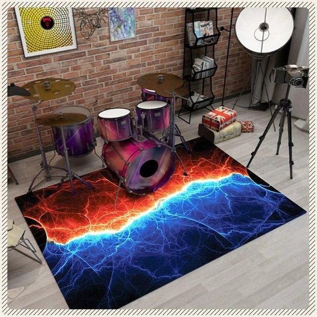 Schlagzeugteppich Karpetti für E-Drums und Jazz-Schlagzeug zur Schalldämmung, Schwarz, B/T: 60 x 40 cm - Bild 1