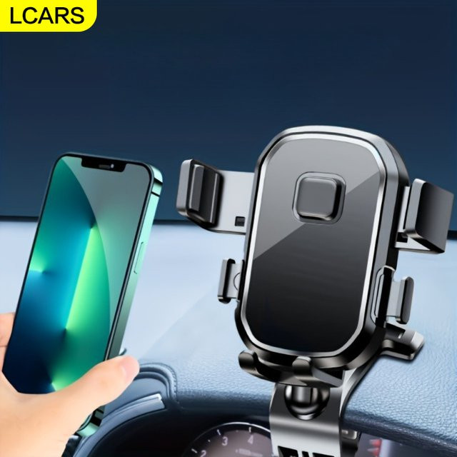 Lcars Auto-Handyhalterung für das Armaturenbrett in Schwarz mit 360-Grad-Drehung und rutschfestem Silikonclip für alle Smartphones - Bild 1