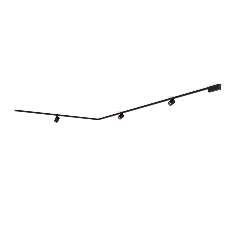 Philips Hue Perifo Basis-Set L-förmige Deckenleuchte mit 3 LED-Spots in Schwarz - Bild 1