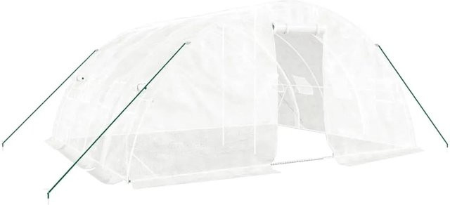 Furnicato Gewächshaus mit Stahlrahmen in Weiß, Fläche: 20 m², H x B x T: 2,3 x 5 x 4 m - Bild 1