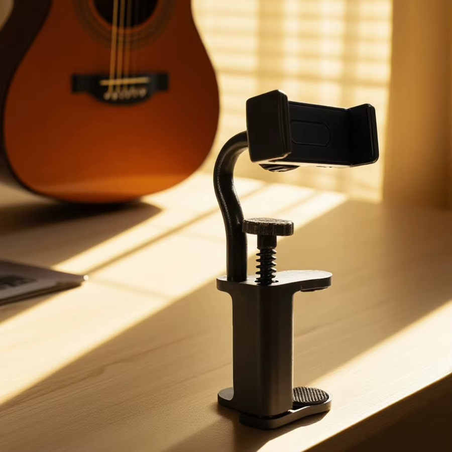 VKTECH Verstellbare Telefonhalterung und Mehrzweck-Klemmenhalterung in Schwarz für Gitarren, Kameras oder Mikrofone - Bild 4