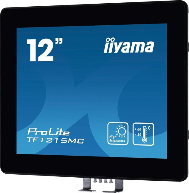 iiyama ProLite TF1215MC-B1 Touchmonitor Schwarz, 30,5 cm (12,1 Zoll), IPS Display, Projected Capacitive Multi-Touch, 1024x768 Pixel, Open-Frame Design - Bild 1