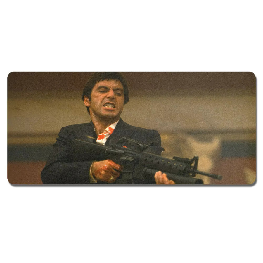 S-Scarface Tony Montana Gaming Mauspad in Multicolour, rutschfeste und verdickte Schreibunterlage für Gaming und Büro - Bild 6