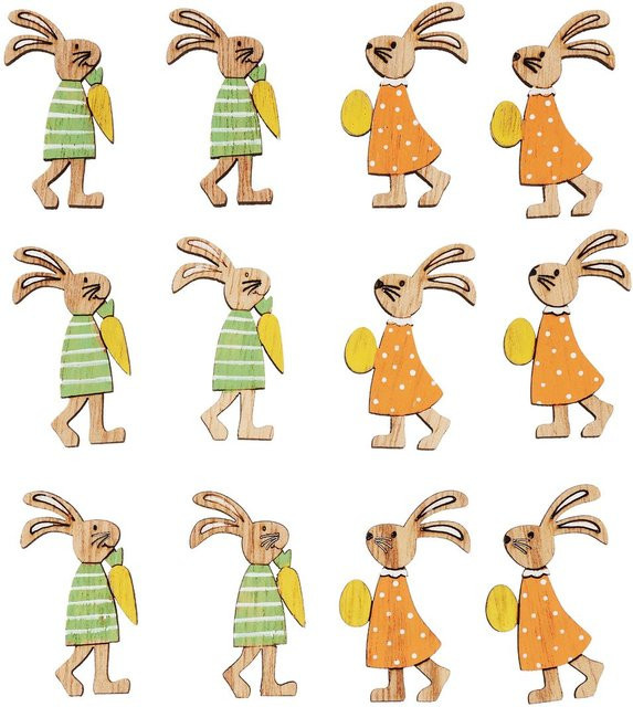 VBS Streuteile Hase Fiver aus Sperrholz für Ostern und Frühjahr - Bild 1