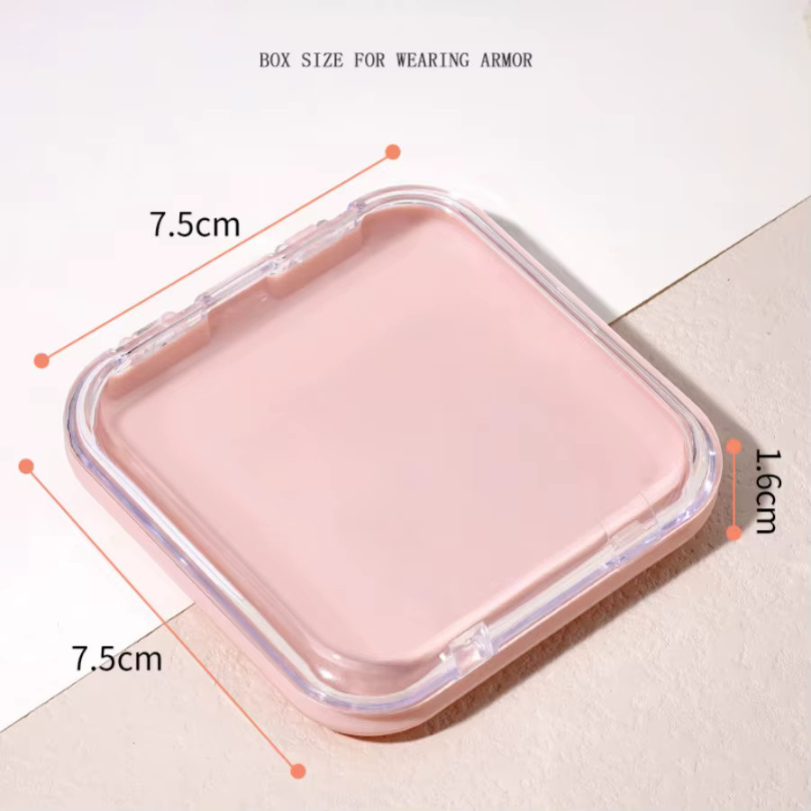 Transparente Aufbewahrungsbox aus Kunststoff mit Klappdeckel für Nagellack, Schmuck und Accessoires in Schwarz - Bild 2
