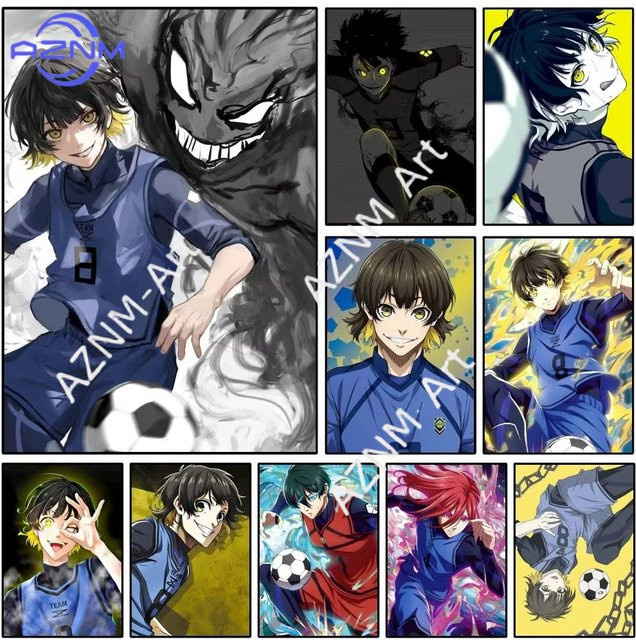 KAYOU Bachira Meguru BLUE LOCK Poster Selbstklebender Wasserdichter Papieraufkleber zur Wanddekoration - Bild 1