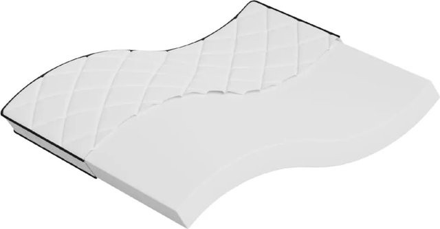 vidaXL Schaumstoffmatratze H2 mittelweich in Weiß und Schwarz, B: 160 cm, H: 16 cm, T: 200 cm - Bild 1