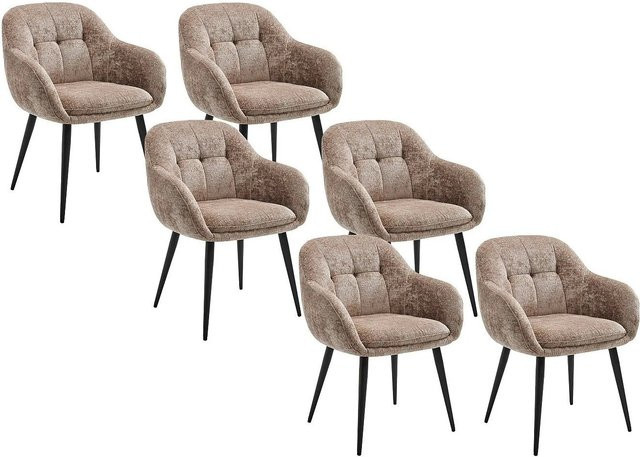 Pascal Morabito Stuhl Lassandra in Taupe mit Metallgestell und strukturiertem Stoff - Bild 1