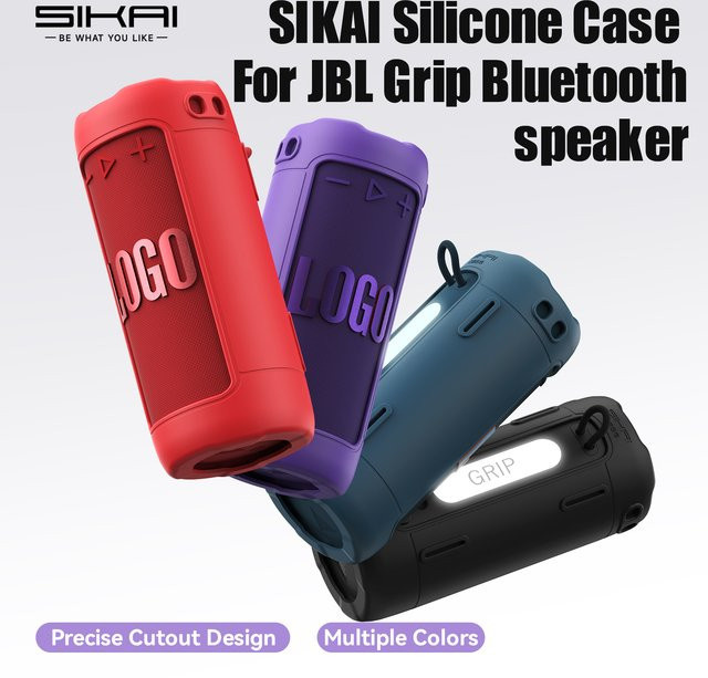 SIKAI Silikonhülle für JBL Grip Bluetooth-Lautsprecher in Rot, stoßfest und kratzfest - Bild 1
