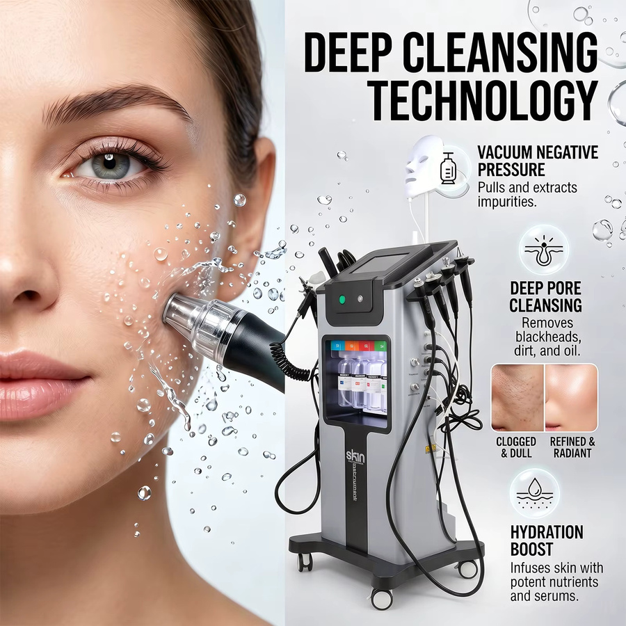 Podofo 12-in-1 Hydro-Dermabrasionsgerät, Gesichtspflege, Unisex - Bild 6