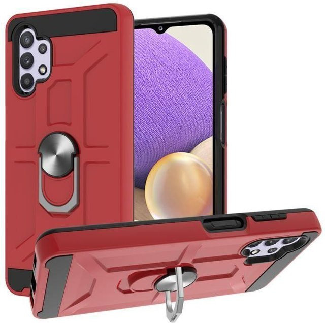 Stoßfeste und kratzfeste Schutzhülle für dein Samsung Galaxy A32 5G mit Ringhalterung in Rot - Bild 1
