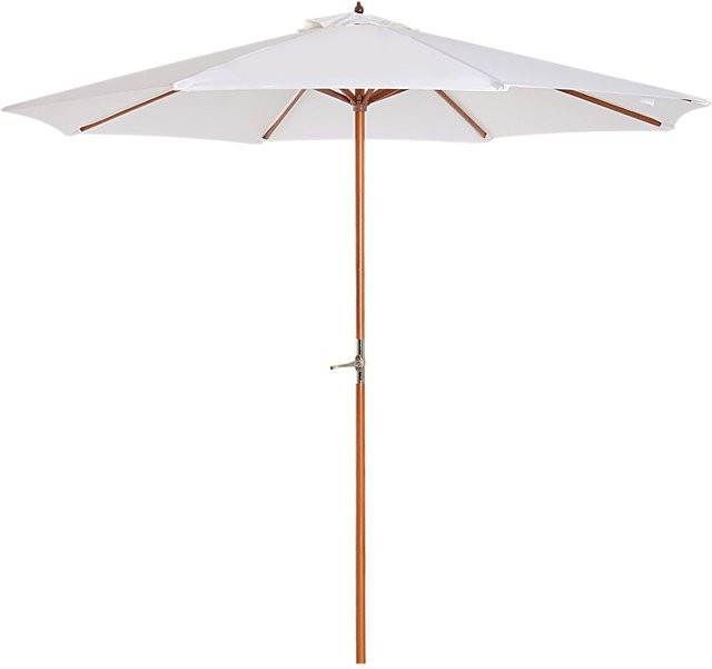 Outsunny Sonnenschirm aus Bambus und Polyester in Beige, Höhe: 250 cm, Durchmesser: 270 cm - Bild 1