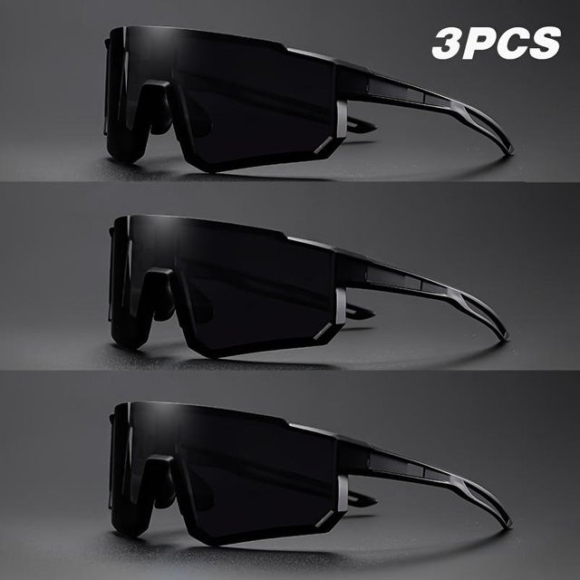 BC-Warm Home Sportsonnenbrille, Unisex, Vollrand, Schwarz, Kunststoff - Bild 1