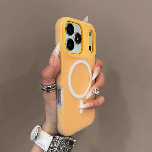 2-in-1 Gelee-Magnethülle für Apple iPhone 11 bis 17 Pro Max Air Plus, stoßfeste Schutzhülle mit kabellosem Laden, Farbe: Weiß - Bild 1