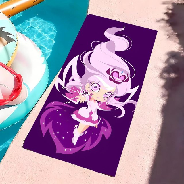 L-Lolirock-S Handtuch aus Mikrofaser von JMG Household Supplies, lila, sandfrei und schnelltrocknend, Breite: 100 cm, Höhe: 50 cm - Bild 1