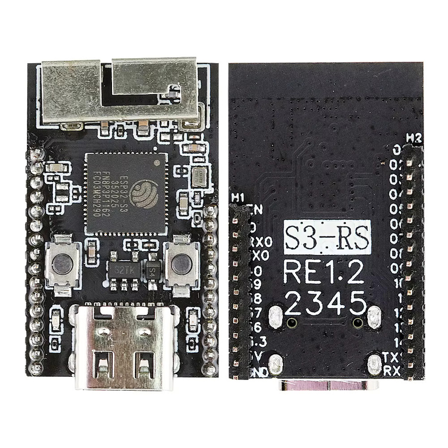 Espressif ESP32-S3 Entwicklungsboard mit 8 MB Flash, 2.4G WiFi und Bluetooth, Typ-C Anschluss, Schwarz - Bild 2