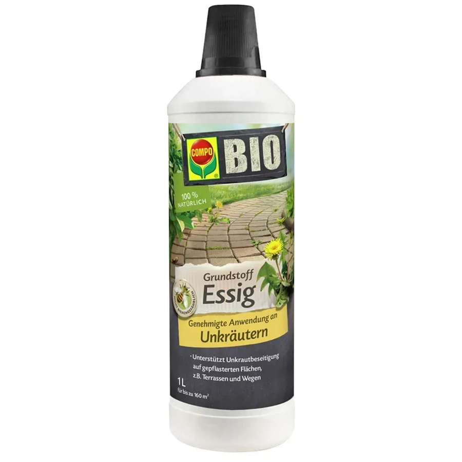 Compo Bio-Grundstoff Essig zur Unkrautbeseitigung und Desinfektion von Gartenschneidewerkzeugen, 1 l - Bild 2