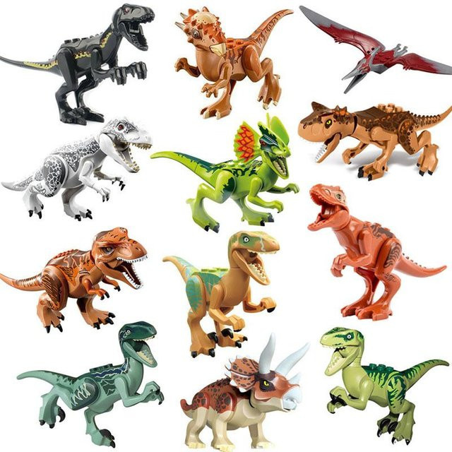 Fun Building Blocks Dinosaurier Bausteine 12-teiliges Set 7-12J - Bild 1