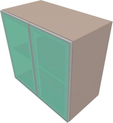 Glastürenschrank SOLUS PLAY von Schäfer Shop, Stone Grey, B/T/H: 80 x 44 x 74,8 cm - Bild 1