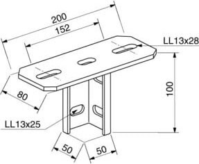 niedax Anschlussplatte 16J40 B/T: 41 x 41 cm - Bild 1