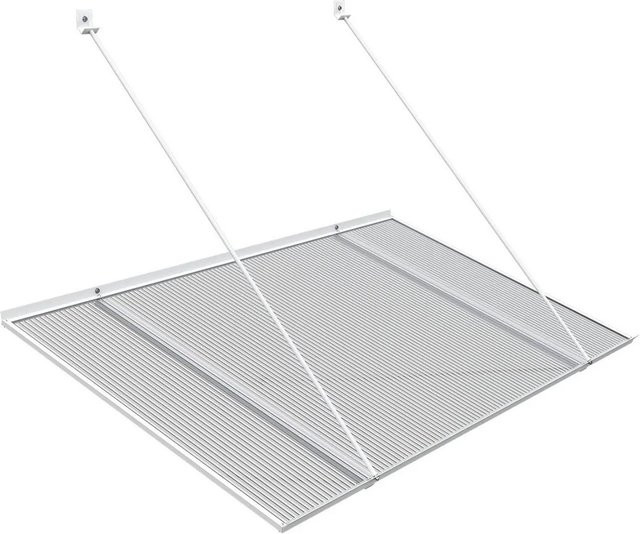 Roro Vordach V150 in Weiß aus Aluminium mit Stegglas, B/T/H: 120 x 69 x 74 cm - Bild 1