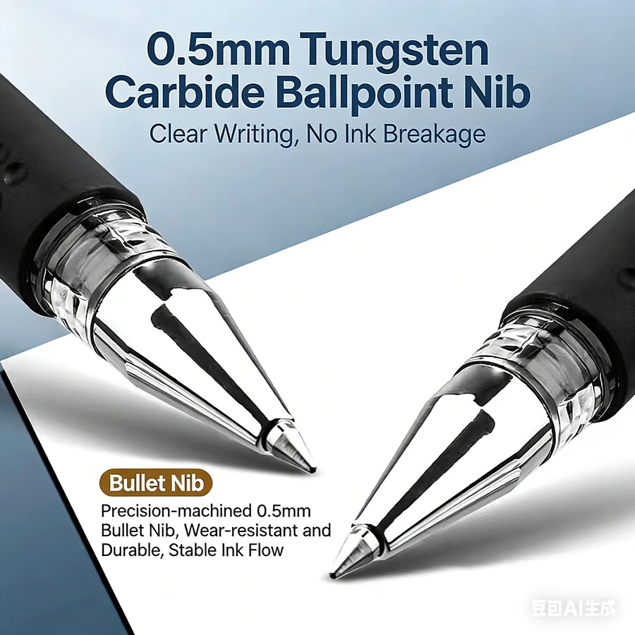 Deli 6600ES Gelstift mit 0,5 mm Kugelspitze und schwarzer Kohlenstofftinte - Bild 6