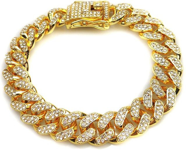 Vickies Armband, Kupfer, Gold, Zirkonia, Kristall, Unisex, 18,5 cm - Bild 1