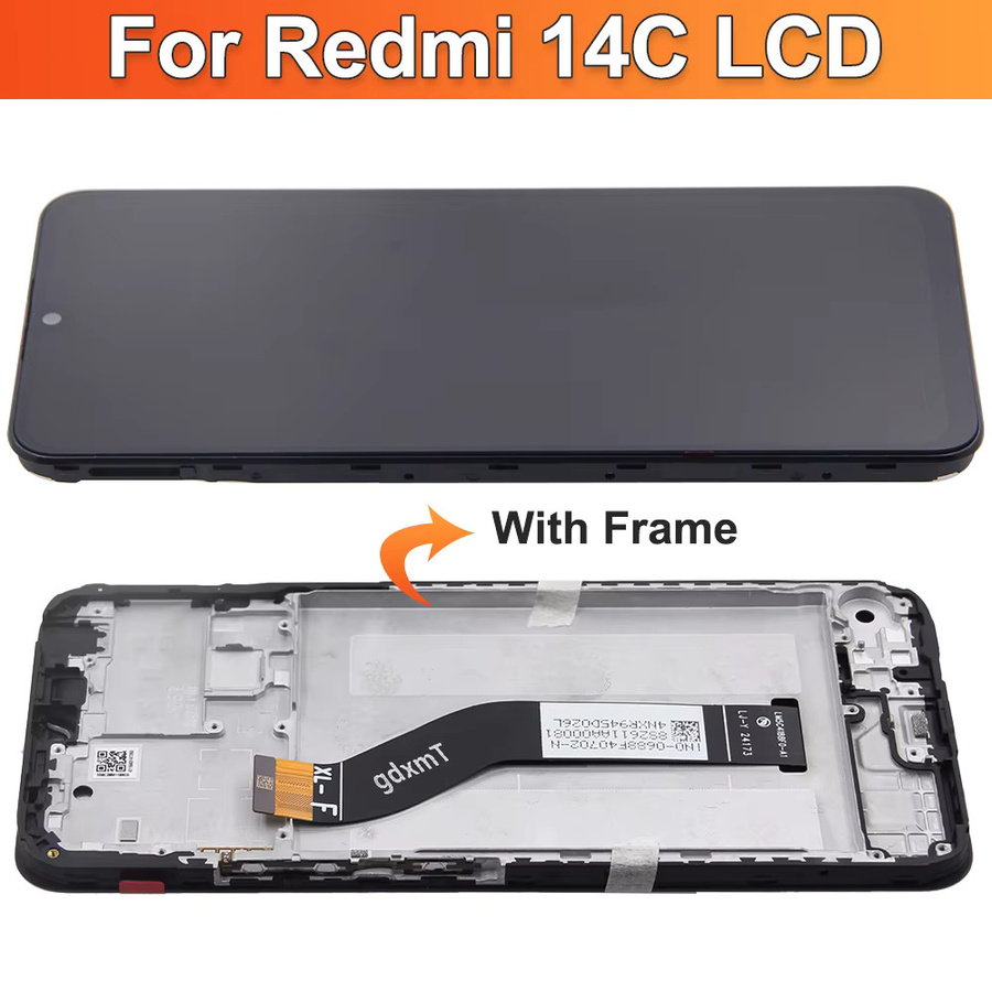 Xiaomi Redmi 14C LCD Display Bildschirm mit Touch Panel Digitizer und Rahmen in Schwarz, 6.88 Zoll - Bild 5