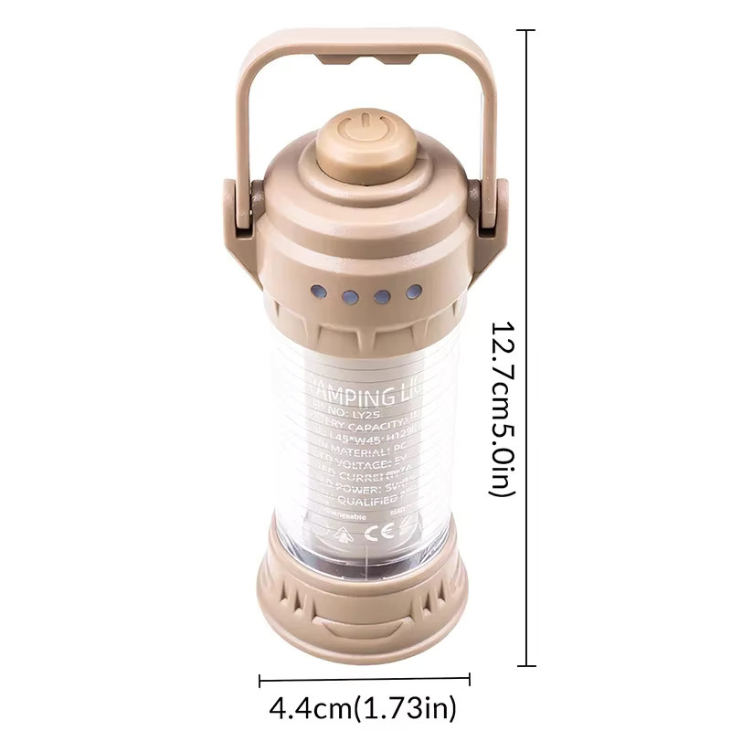 JIASHUAIXIN LED Campingleuchte beige mit Akku und Touch-Steuerung für Outdoor und Garten - Bild 2