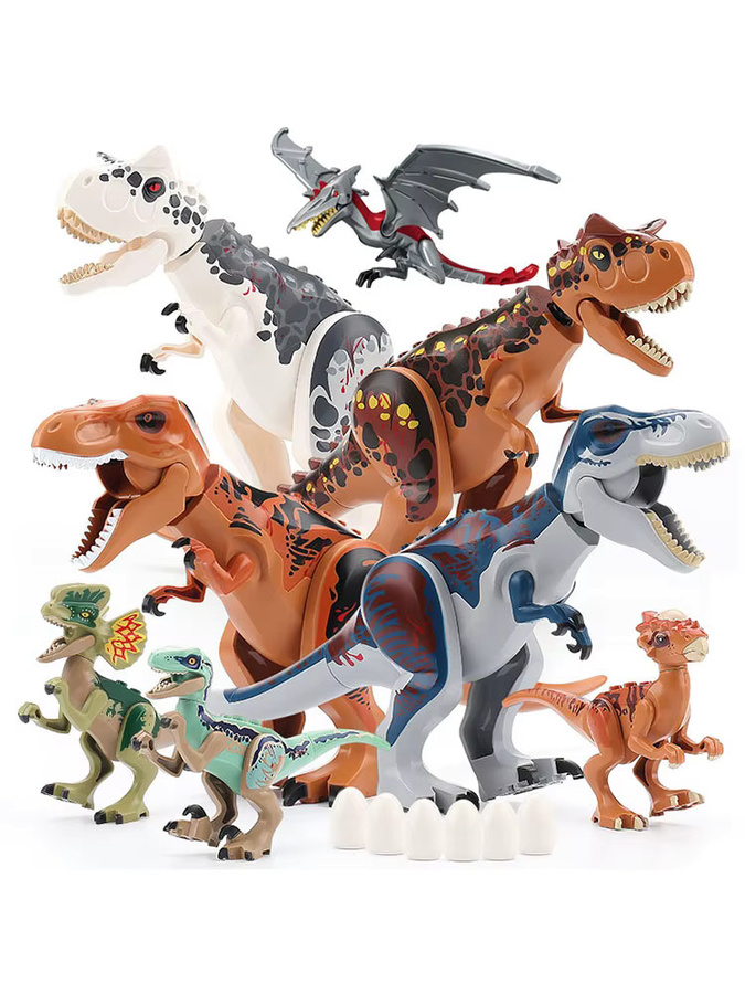 BXA Jurassic World Dinosaurier-Figuren Bausteine, Bunt / Mehrfarbig - Bild 1