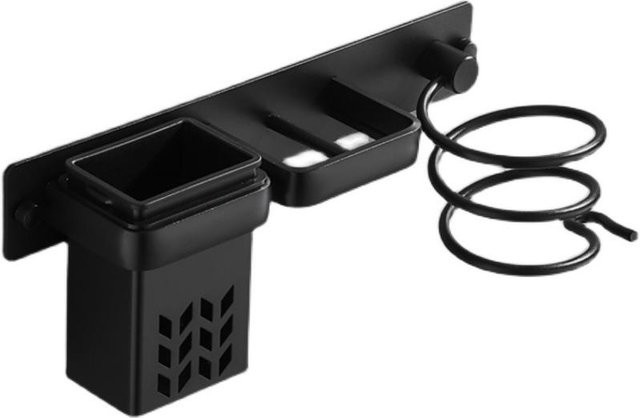 MTMA Haartrockner Organizer Rack und Glätteisenhalter Wandregal in Schwarz - Bild 1